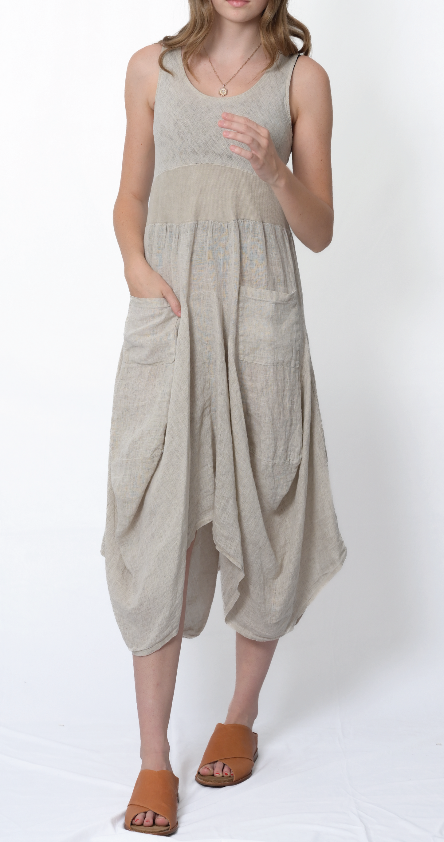 Tank Gathered Dress #4670