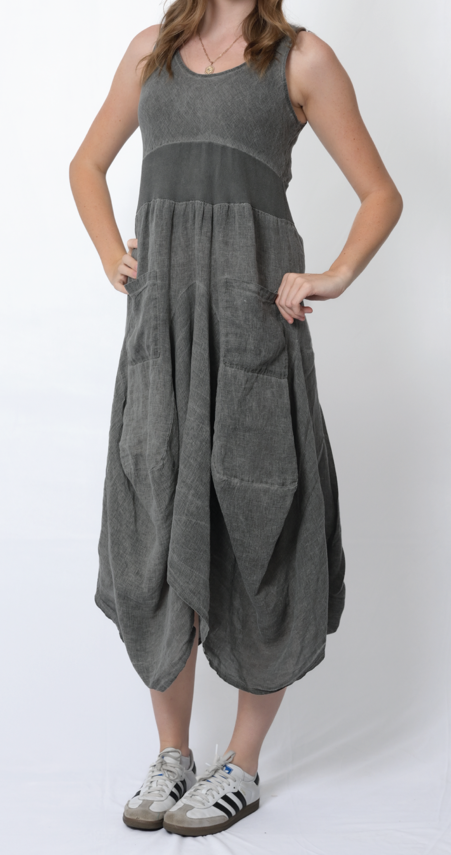 Tank Gathered Dress #4670