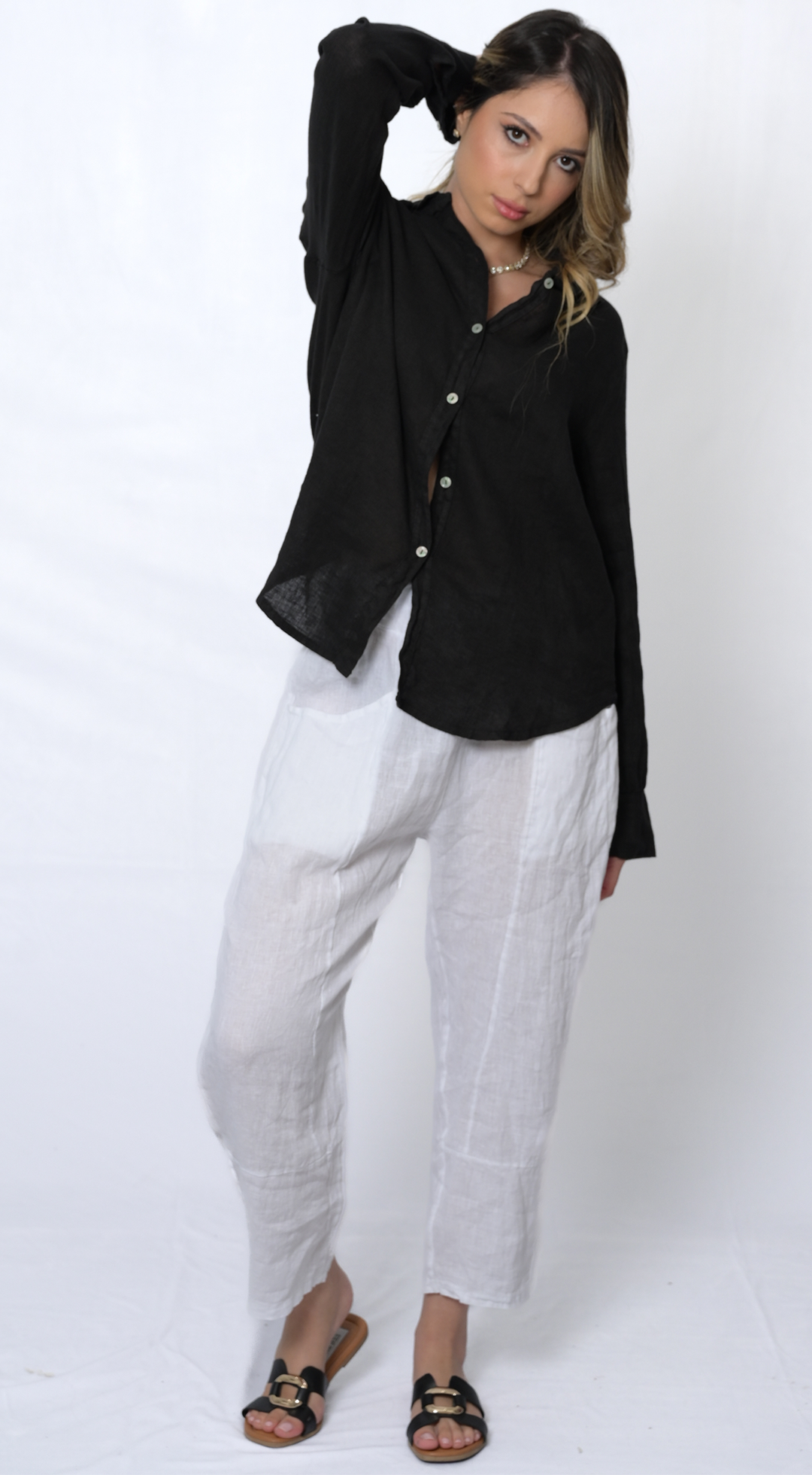 Long Sleeved Button-Up Blouse #4511