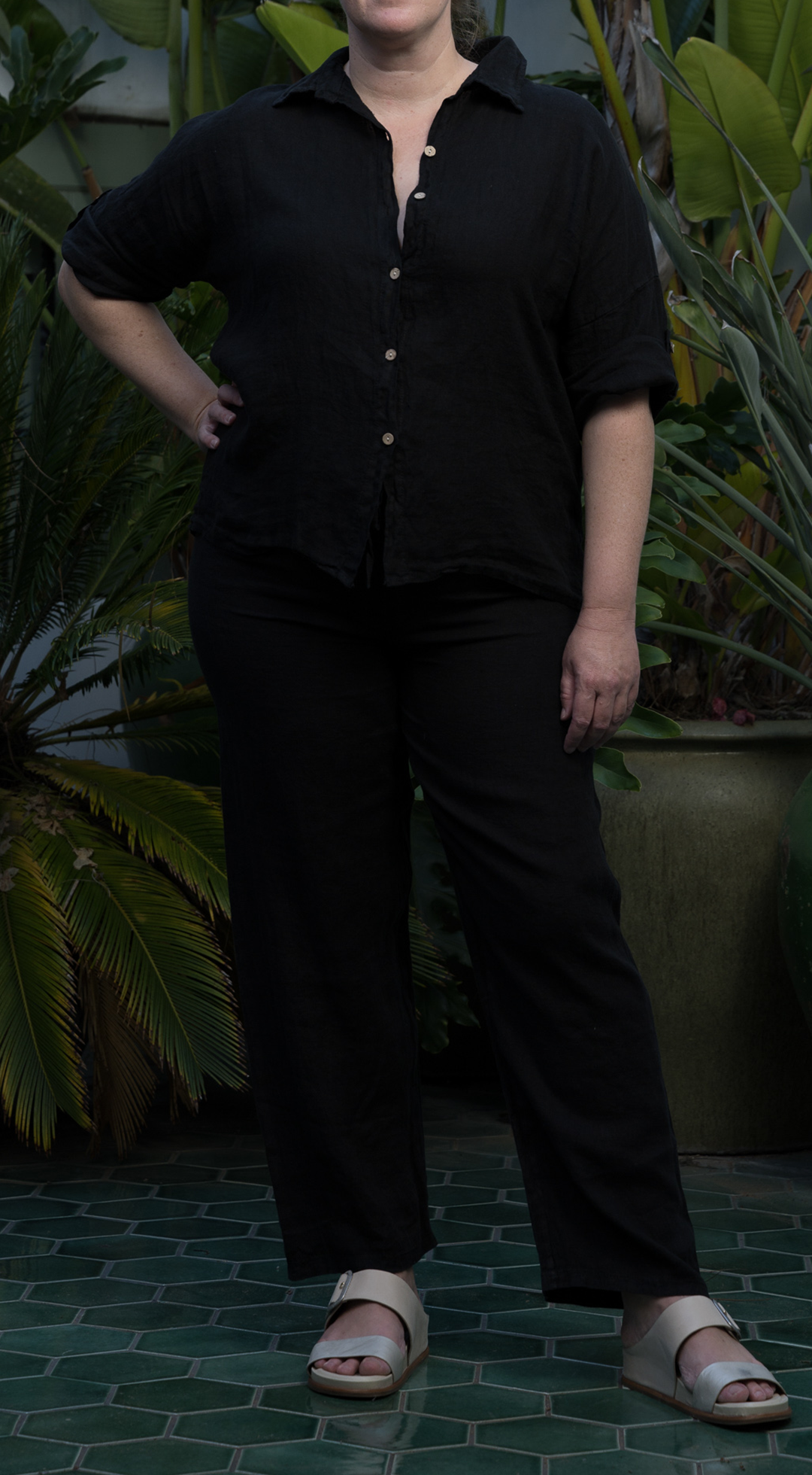 3/4 Button Up Shirt #1034
