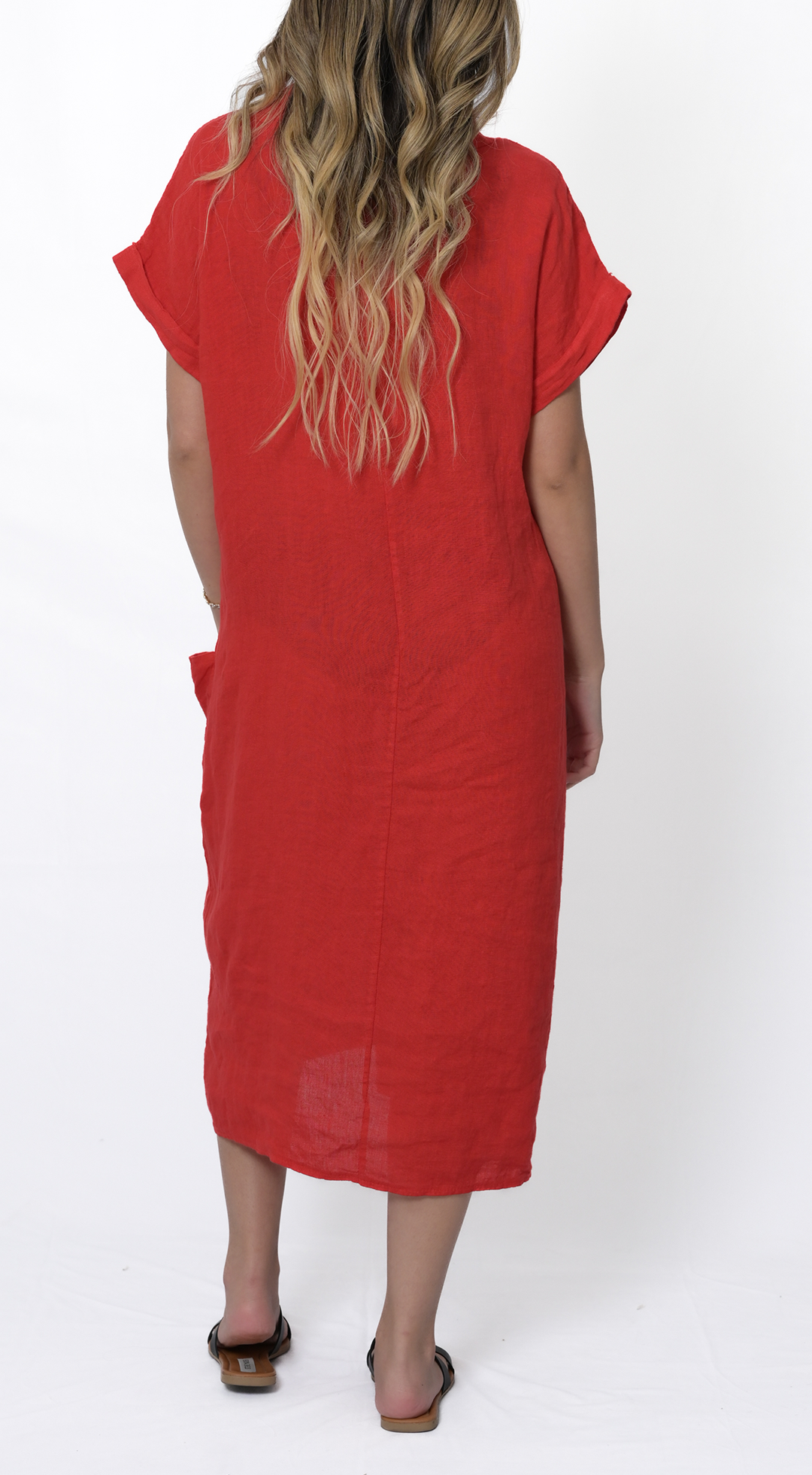 V-Neck Fitted Dress #4801