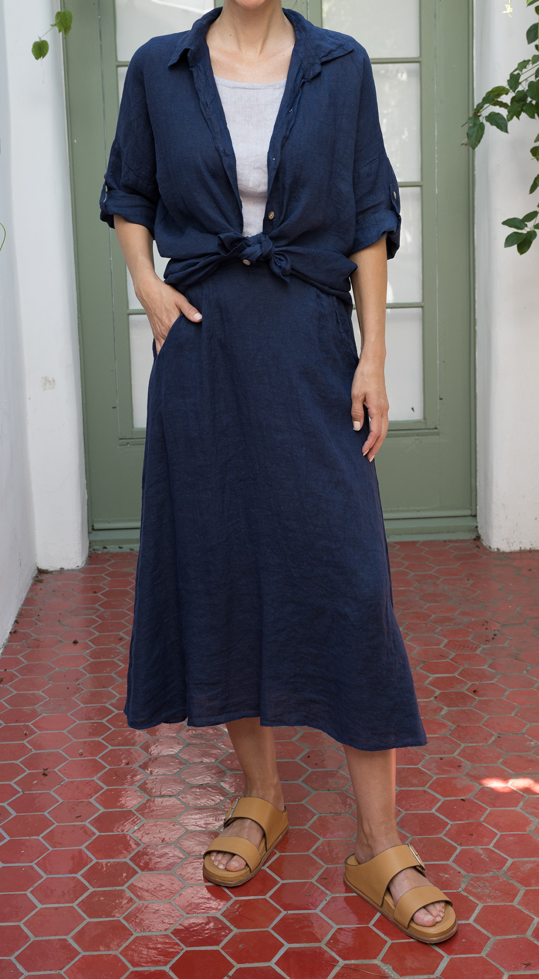 3/4 Button Up Shirt #1034