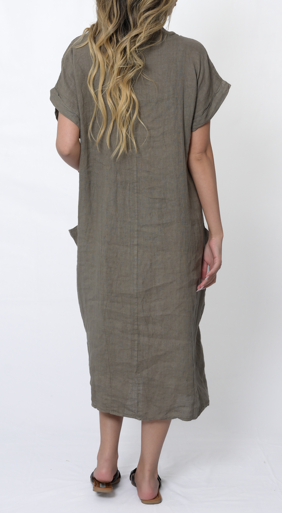V-Neck Fitted Dress #4801