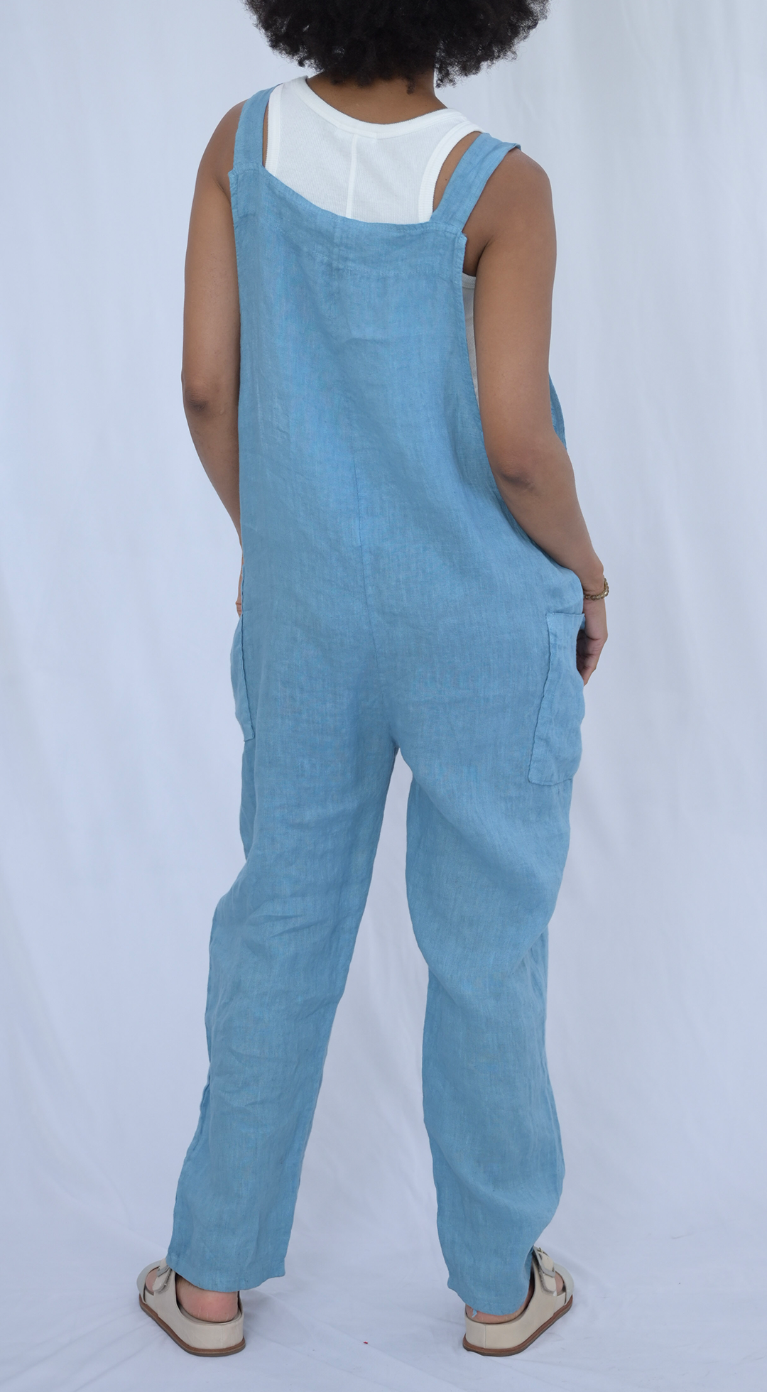 Button Strap Jumper with Front Pockets #4269