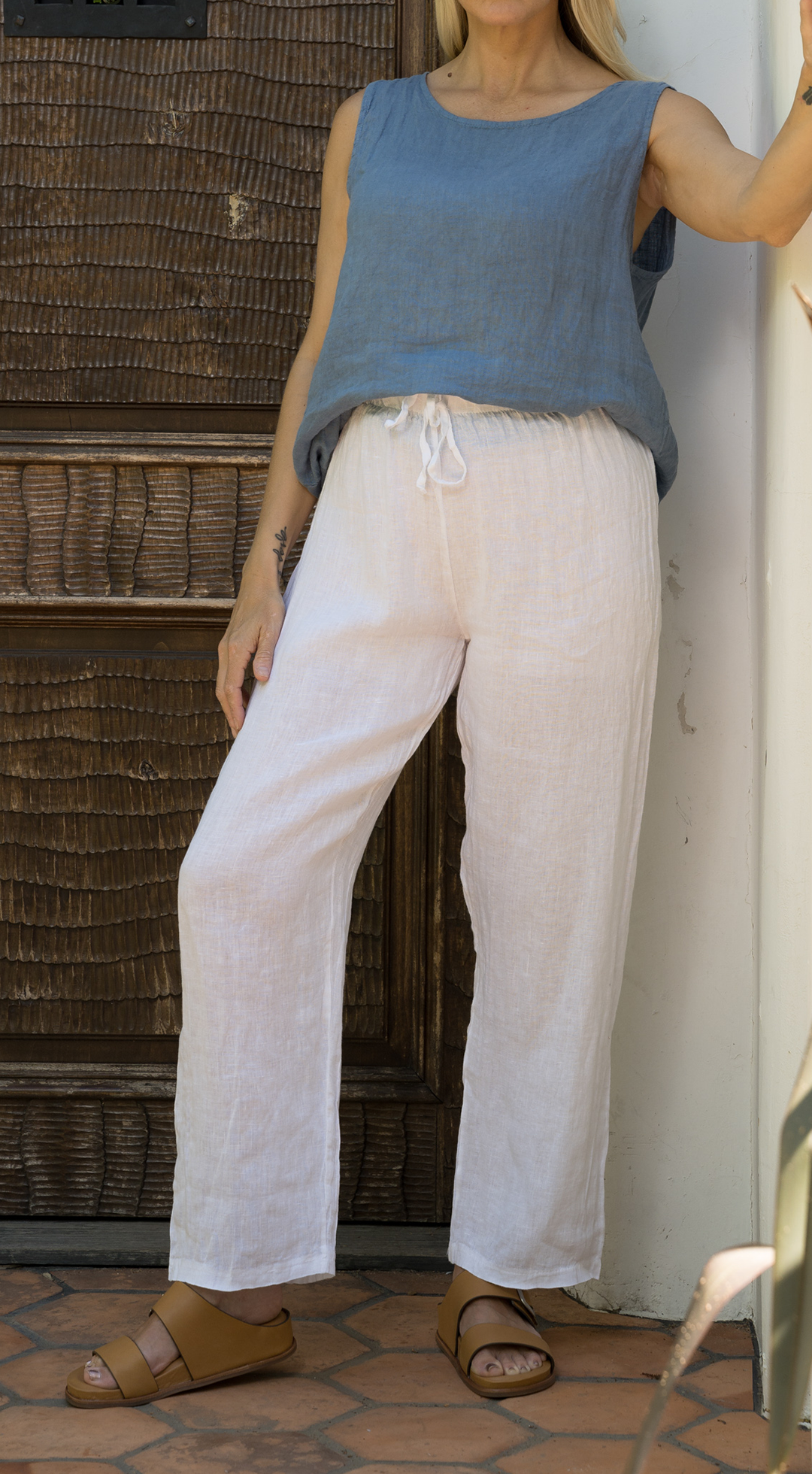 Drawstring Linen Pant #19200