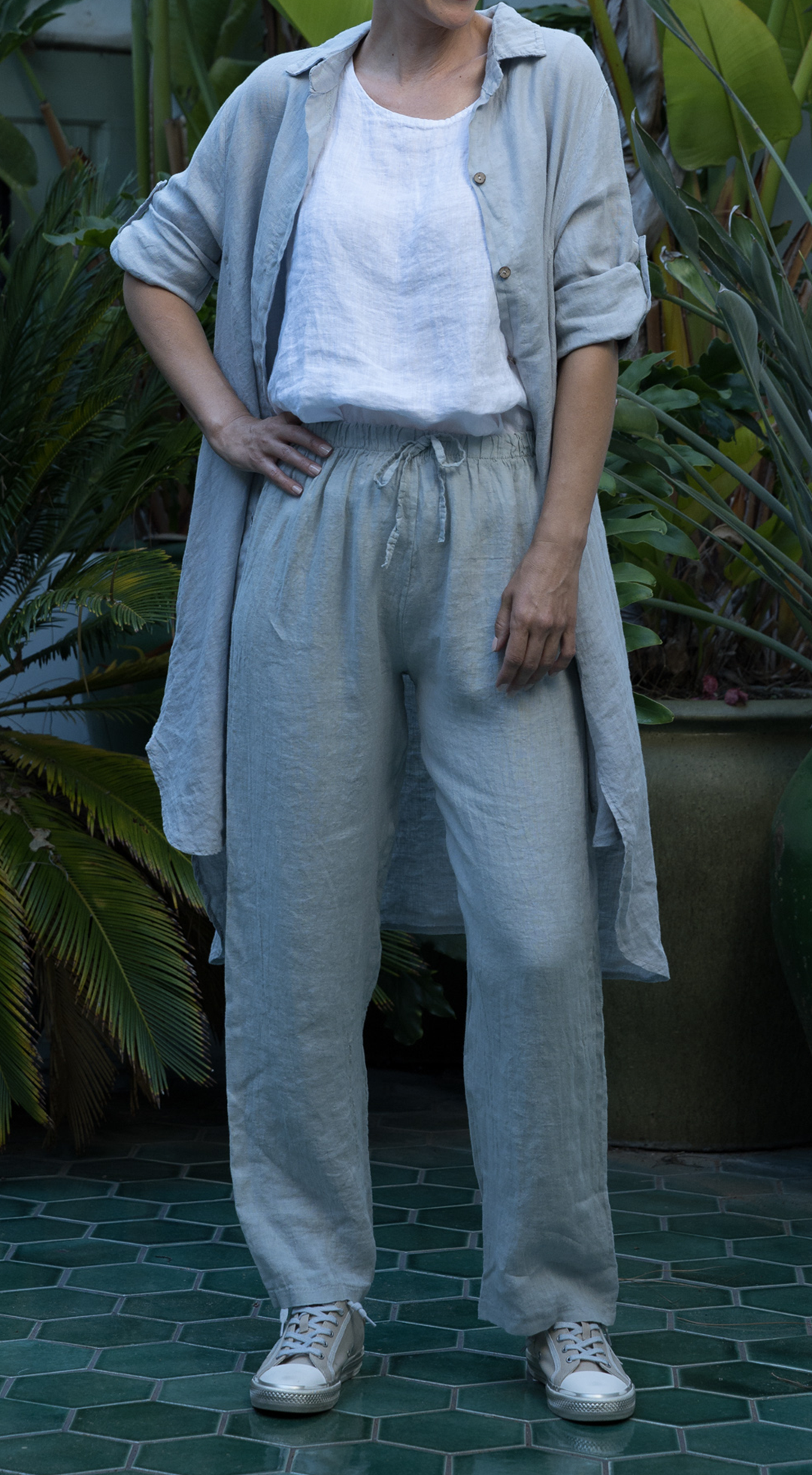 Drawstring Linen Pant #19200