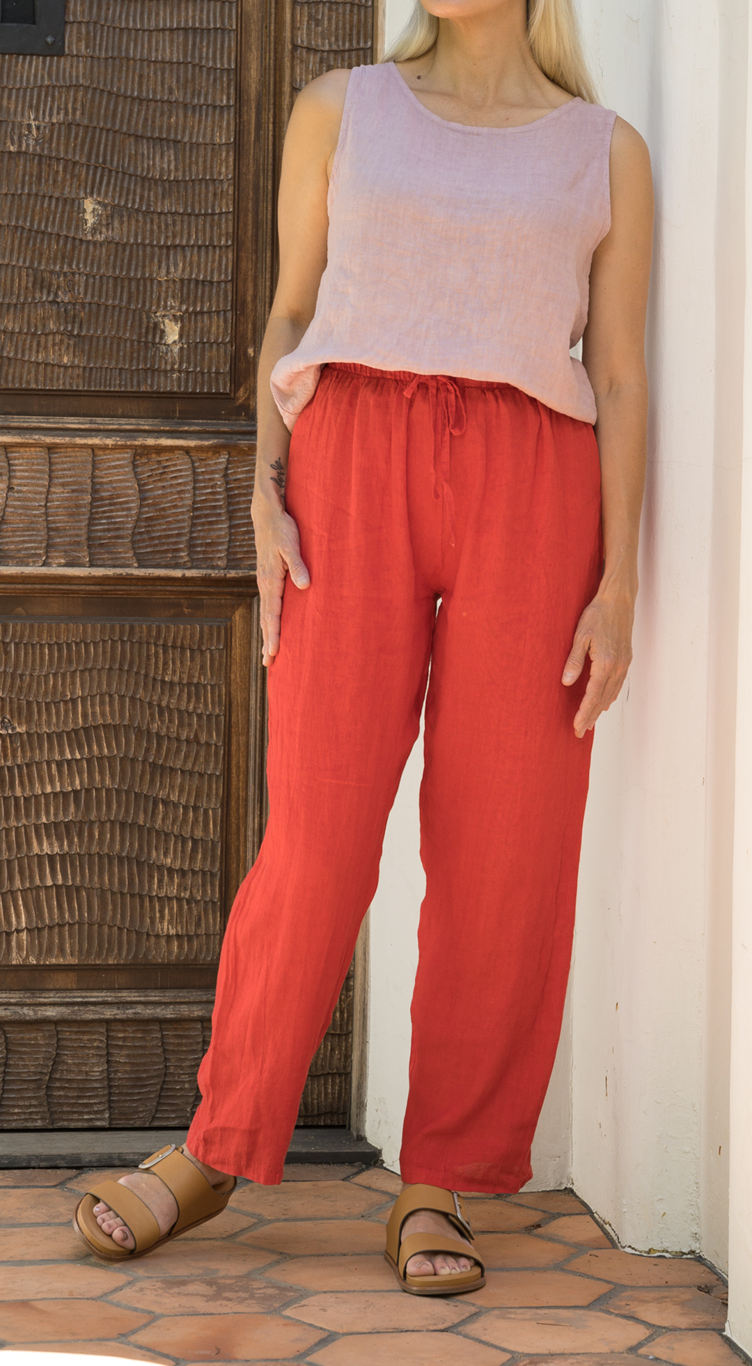 Drawstring Linen Pant #19200