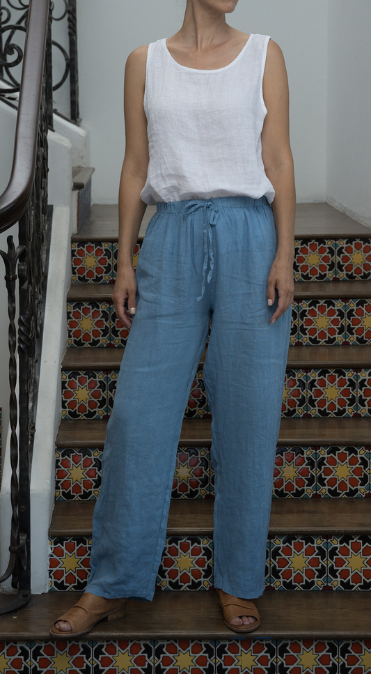 Drawstring Linen Pant #19200