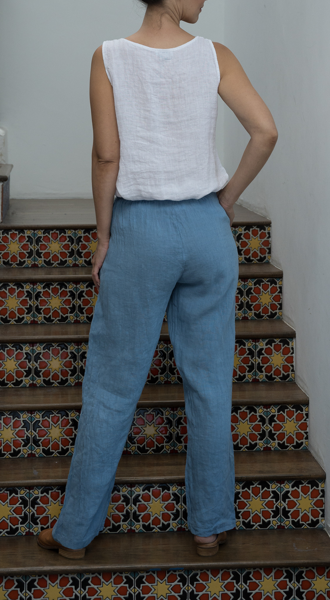 Drawstring Linen Pant #19200